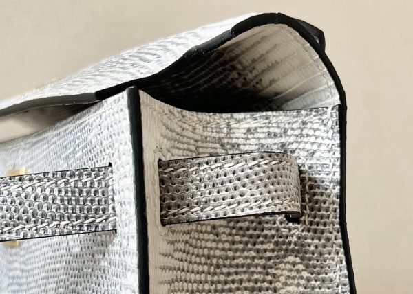 Kelly Pochette Lizard Ombre (1B) Gold Hardware - Image 6