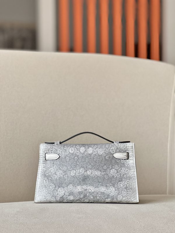 Kelly Pochette Lizard Ombre (1B) Gold Hardware - Image 2