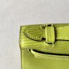 Kelly Pochette Lizard Vert Aris (66) Palladium Hardware - Image 10