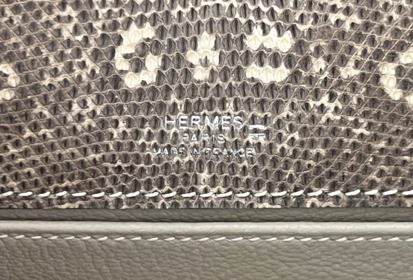 Kelly Pochette Lizard Ombre (1B) Palladium Hardware - Image 6