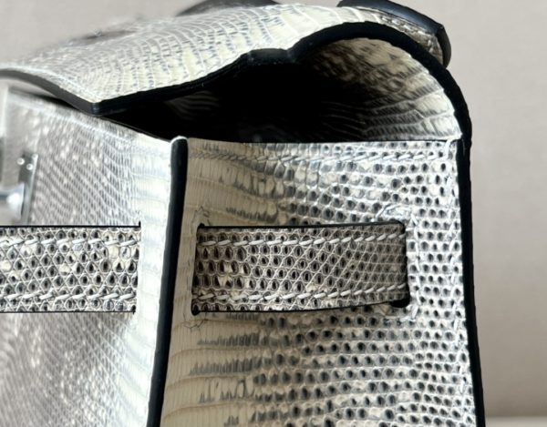 Kelly Pochette Lizard Ombre (1B) Palladium Hardware - Image 5