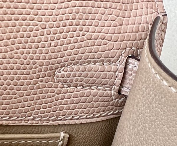 Kelly Pochette Lizard Rose Eglantine (P1) Gold Hardware - Image 7