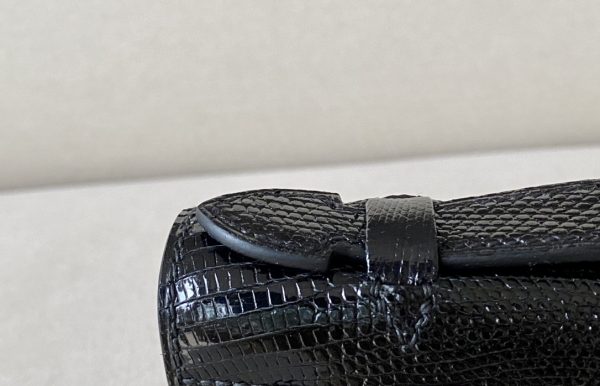 Kelly Pochette Lizard Nior (89) Palladium Hardware - Image 10