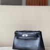 Kelly Pochette Lizard Nior (89) Palladium Hardware - Image 3