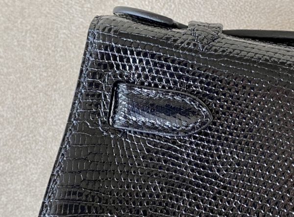 Kelly Pochette Lizard Nior (89) Gold Hardware - Image 8