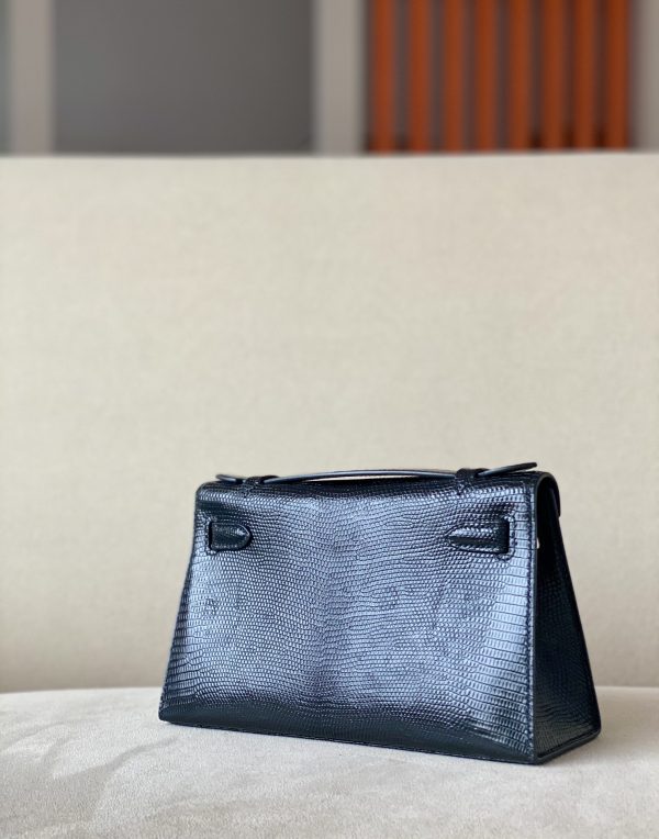 Kelly Pochette Lizard Nior (89) Gold Hardware - Image 3