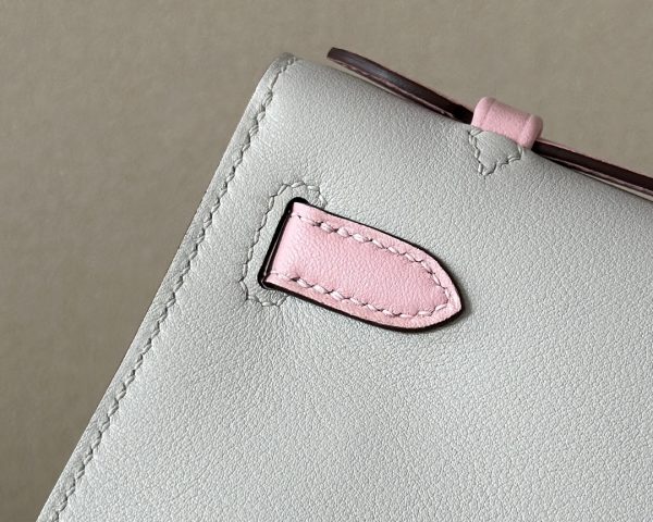 Kelly Pochette HSS Swift Beton(8L) And Rose Sakura(3Q)Palladium Hardware - Image 6