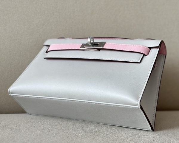 Kelly Pochette HSS Swift Beton(8L) And Rose Sakura(3Q)Palladium Hardware - Image 5