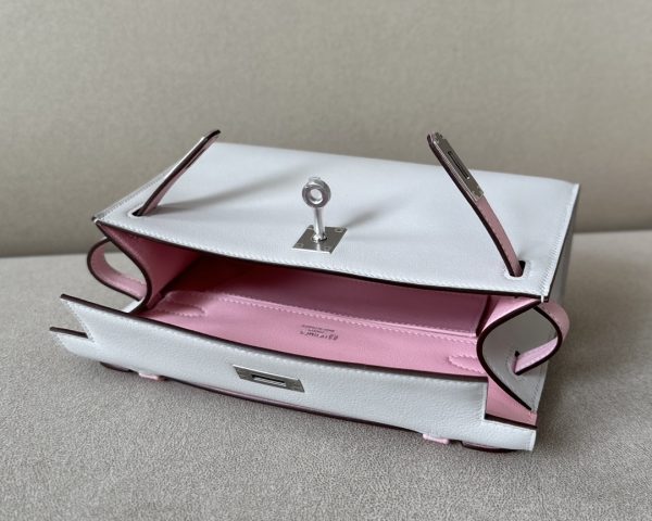 Kelly Pochette HSS Swift Beton(8L) And Rose Sakura(3Q)Palladium Hardware - Image 3