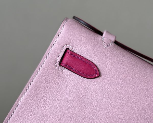 Kelly Pochette HSS Swift Rose Sakura(3Q) And Rose Extreme(I6)Palladium Hardware - Image 10