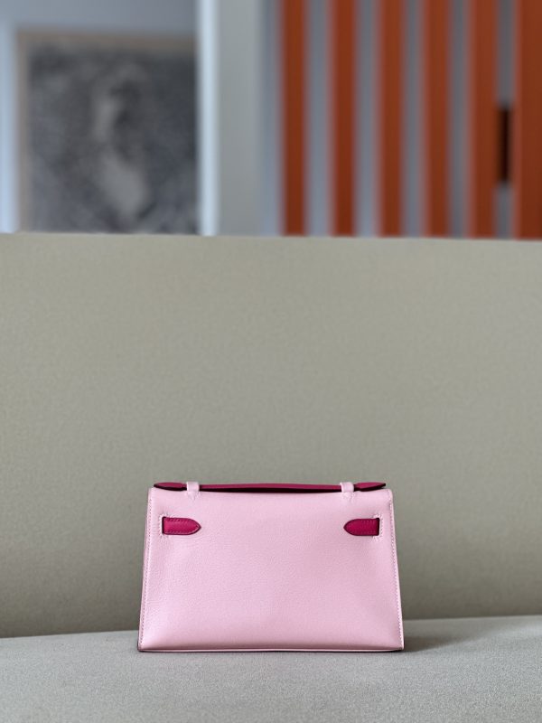 Kelly Pochette HSS Swift Rose Sakura(3Q) And Rose Extreme(I6)Palladium Hardware - Image 2