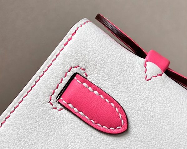 Kelly Pochette HSS Swift Beton(8L) And Rose Lipstick(U5)Gold Hardware - Image 10