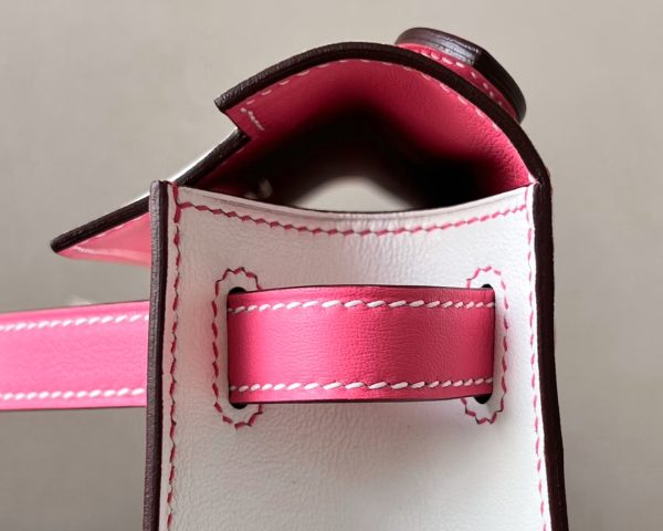 Kelly Pochette HSS Swift Beton(8L) And Rose Lipstick(U5)Gold Hardware - Image 9