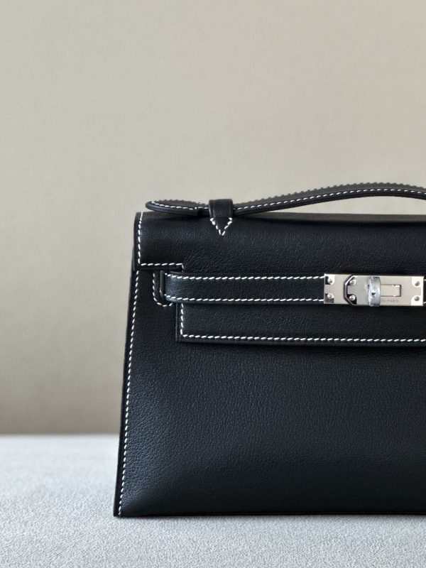 Kelly Pochette HSS Swift Nior(89) And Jaune D¡¯Or(9V)Palladium Hardware - Image 11