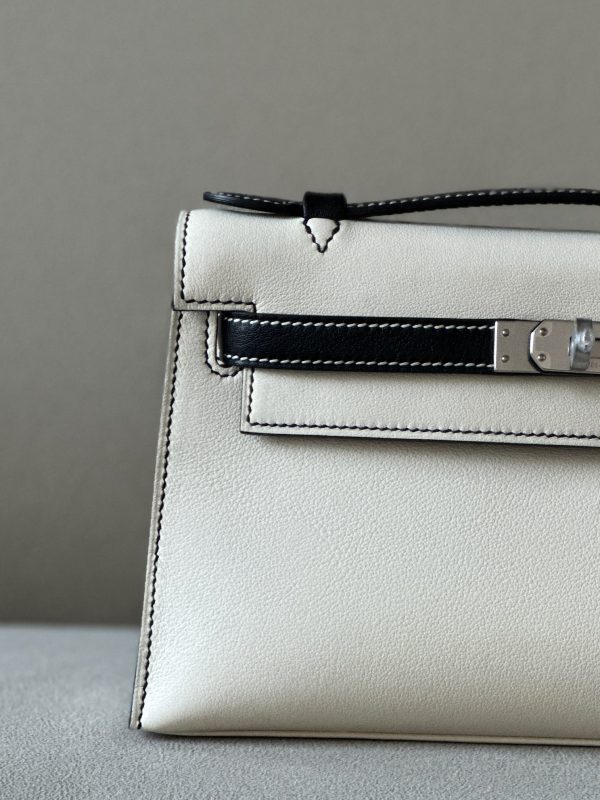 Kelly Pochette HSS Swift Nata(I2) And Nior(89)Palladium Hardware - Image 11