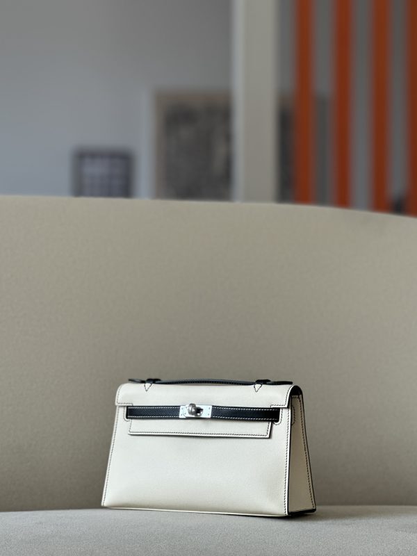 Kelly Pochette HSS Swift Nata(I2) And Nior(89)Palladium Hardware - Image 3