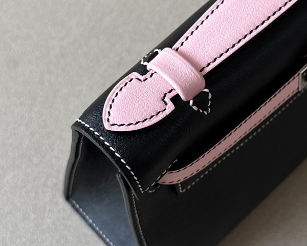 Kelly Pochette HSS Swift Nior(89) And Rose Sakura(3Q)Palladium Hardware - Image 10