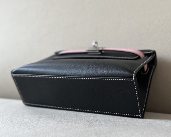 Kelly Pochette HSS Swift Nior(89) And Rose Sakura(3Q)Palladium Hardware - Image 8