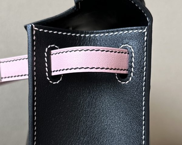 Kelly Pochette HSS Swift Nior(89) And Rose Sakura(3Q)Palladium Hardware - Image 4