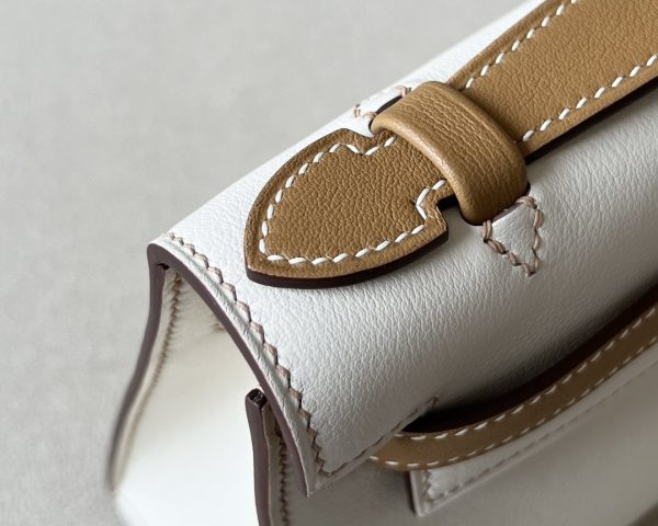Kelly Pochette HSS Swift Craie(10) And Biscuit(4B)Palladium Hardware - Image 7
