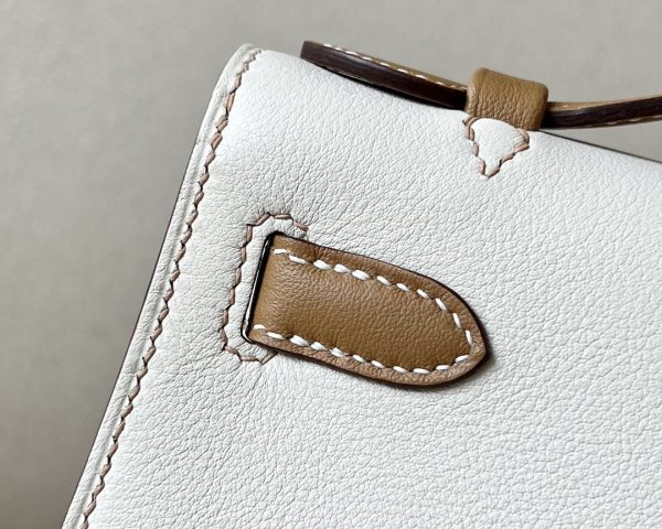 Kelly Pochette HSS Swift Craie(10) And Biscuit(4B)Palladium Hardware - Image 6