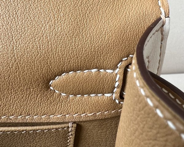 Kelly Pochette HSS Swift Craie(10) And Biscuit(4B)Palladium Hardware - Image 5
