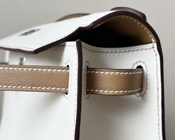 Kelly Pochette HSS Swift Craie(10) And Biscuit(4B)Palladium Hardware - Image 4
