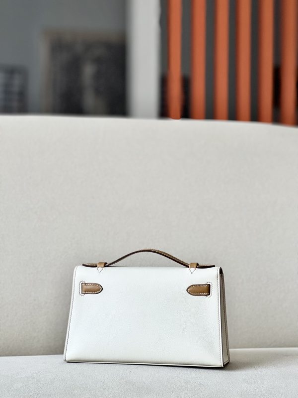 Kelly Pochette HSS Swift Craie(10) And Biscuit(4B)Palladium Hardware - Image 2