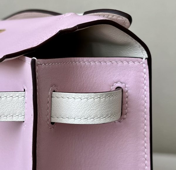 Kelly Pochette HSS Swift Rose Sakura(3Q) And Nata(I2)Gold Hardware - Image 6