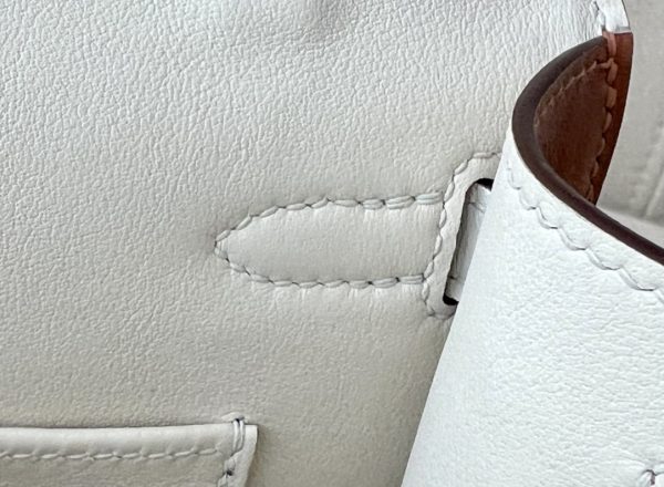 Kelly Pochette HSS Swift Gold(37) And Craie(10)Gold Hardware - Image 6