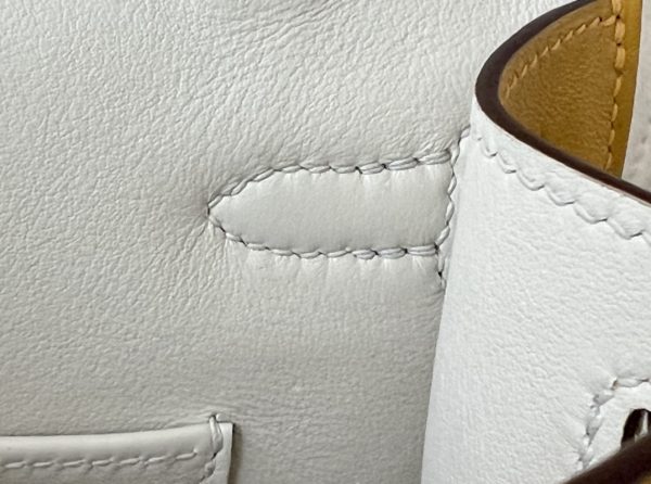 Kelly Pochette HSS Swift Jaune Amber(9D) And Craie(10)Palladium Hardware - Image 6