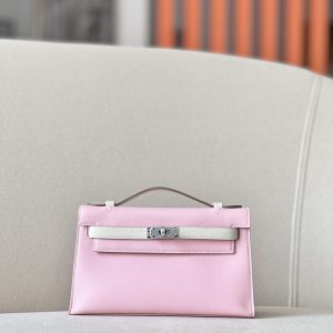 Kelly Pochette HSS Swift Rose Sakura(3Q) And Nata(I2)Palladium Hardware
