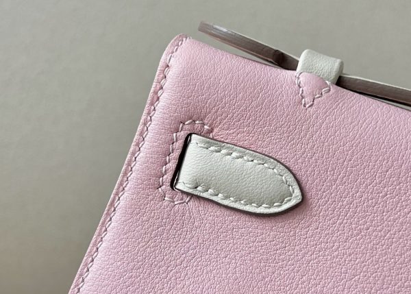 Kelly Pochette HSS Swift Rose Sakura(3Q) And Nata(I2)Palladium Hardware - Image 6