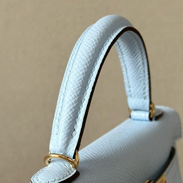 Kelly Mini Epsom Blue Brume (T0) Gold Hardware - Image 10