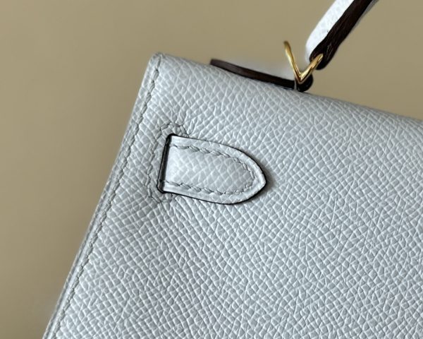 Kelly Mini Epsom Blue Brume (T0) Gold Hardware - Image 8