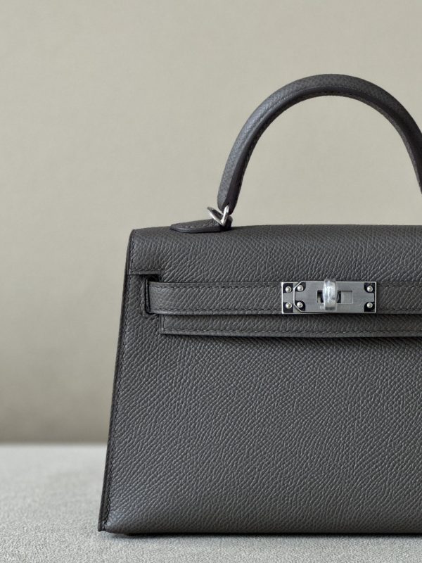 Kelly Mini Epsom Etain (8F) Palladium Hardware - Image 11