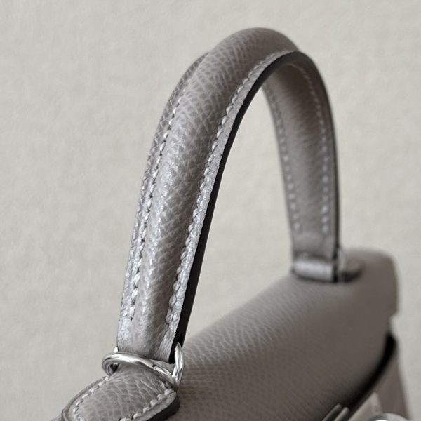 Kelly Mini Epsom Gris Asphalte (M8) Palladium Hardware - Image 8