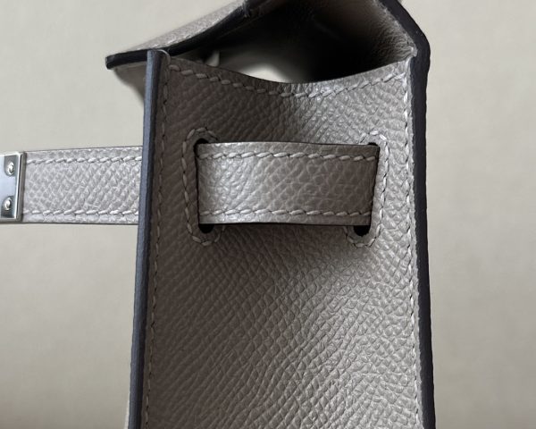 Kelly Mini Epsom Gris Asphalte (M8) Palladium Hardware - Image 7