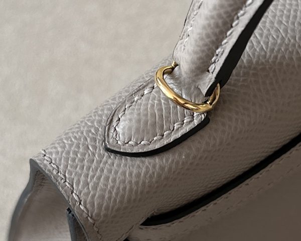 Kelly Mini Epsom Gris Asphalte (M8) Gold Hardware - Image 9