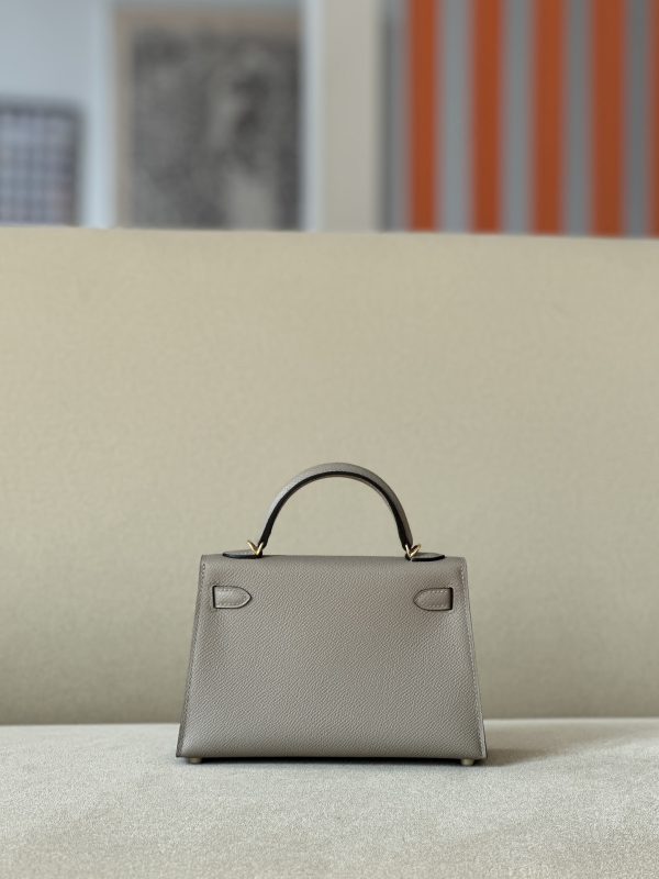 Kelly Mini Epsom Gris Asphalte (M8) Gold Hardware - Image 2