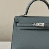 Kelly Mini Epsom Vert Amande (63) Palladium Hardware - Image 11