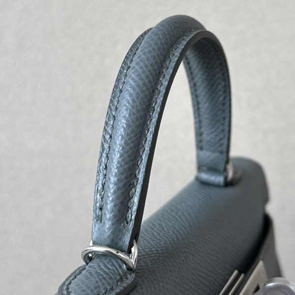 Kelly Mini Epsom Vert Amande (63) Palladium Hardware - Image 9
