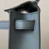 Kelly Mini Epsom Vert Amande (63) Palladium Hardware - Image 6