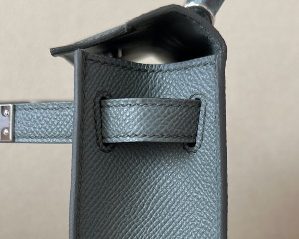 Kelly Mini Epsom Vert Amande (63) Palladium Hardware - Image 6