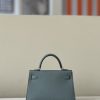 Kelly Mini Epsom Vert Amande (63) Palladium Hardware - Image 3