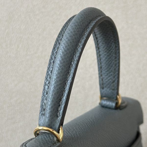 Kelly Mini Epsom Vert Amande (63) Gold Hardware - Image 7