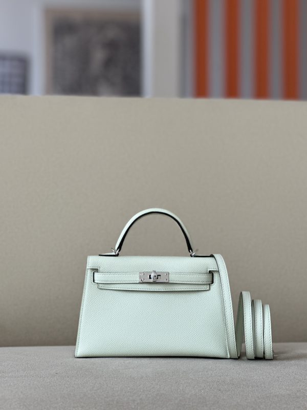 Kelly Mini Epsom Vert Fizz (0S) Palladium Hardware
