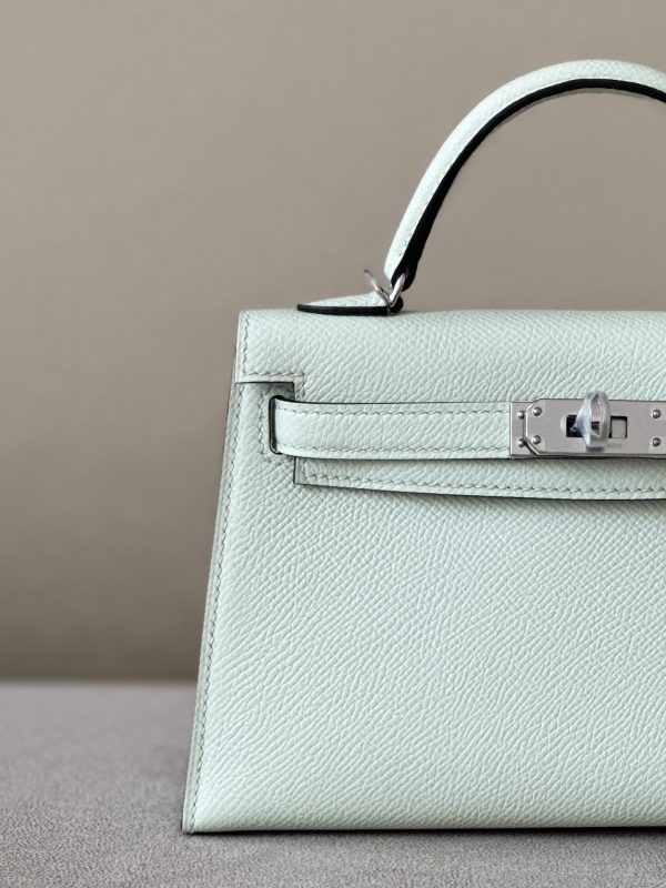 Kelly Mini Epsom Vert Fizz (0S) Palladium Hardware - Image 11