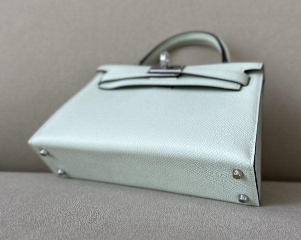 Kelly Mini Epsom Vert Fizz (0S) Palladium Hardware - Image 9