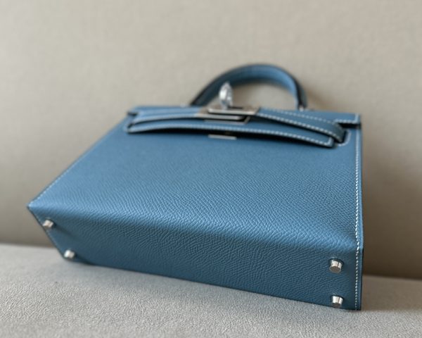 Kelly Mini Epsom New Bleu Jean (D2) Palladium Hardware - Image 7